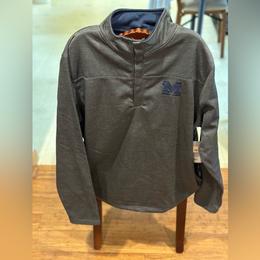 Quarter zip Michigan sweatshirt. Brand new with tags.